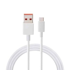 کابل شارژ ۶۷ وات شیائومی اورجینال (۶ آمپر) مخصوص Turbo Charge | مدل Xiaomi 6A Type-C ثانیه شمار