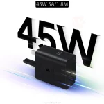 ست شارژر سامسونگ 45W مدل TA-4511 + کابل دو سر Type-C به Type-C (5A) | طول 1.8m | Super Fast Charging 2.0 | ساخت ویتنام - تصویر 2